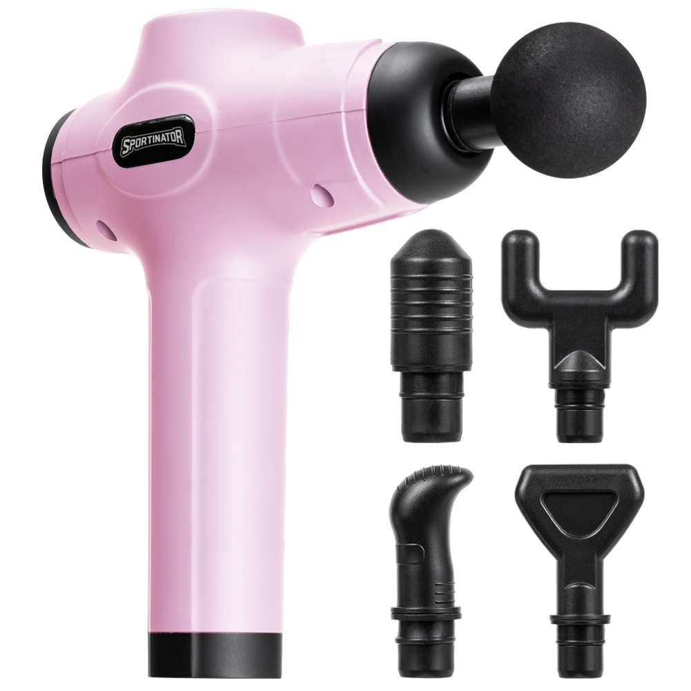 SPORTINATOR "Level Up" Massagepistool incl. accessoires zwart