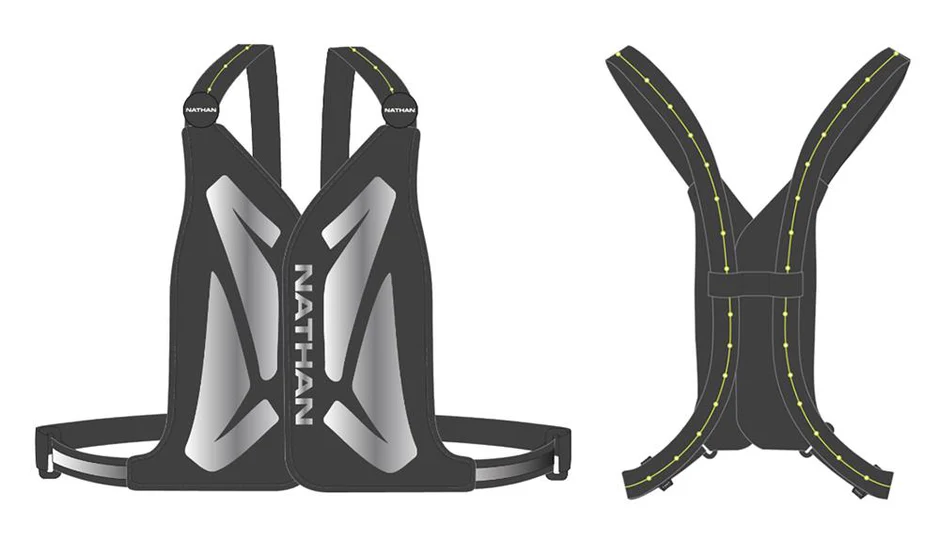 Nathan Laser Light Web Vest RX Black/High Vis Yellow