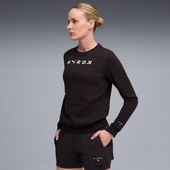 PUMA x HYROX Heavyweight top met ronde hals voor dames