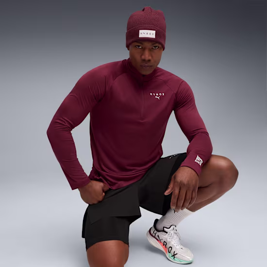 PUMA x HYROX top met kwartrits voor heren