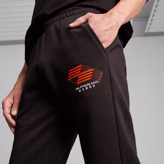 PUMA x HYROX fleece broek met logo voor heren
